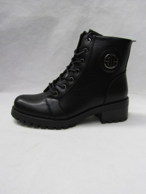 Botki damskie ocieplane na płaskim (36-41) H2070A BLACK