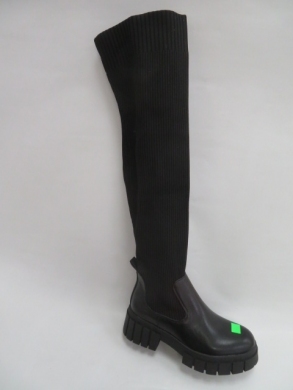 Kozaki damskie jesienne na płaskim (36-41) M104 BLACK