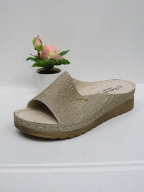 Klapki damskie na koturnie (36-41) 0531 BEIGE