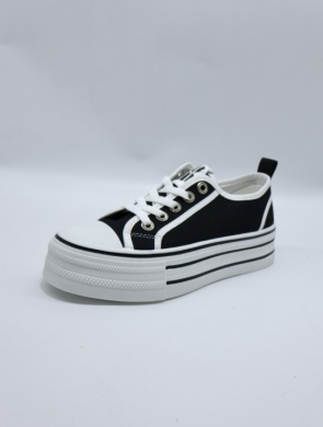 Trampki damskie na płaskim (36-41) AA60 BLACK