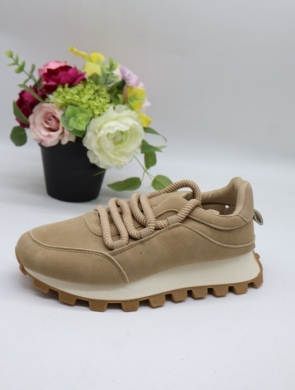 Buty sportowe damskie na płaskim (36-41) 24898 KHAKI