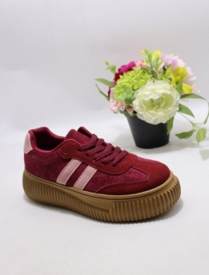 Buty sportowe damskie na płaskim (36-41) B3513 RED