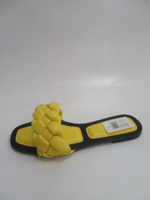 Klapki damskie na płaskim (36-41) HM380 YELLOW