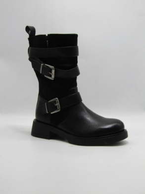 Kozaki damskie ocieplane na płaskim (36-41) RXJ276 BLACK