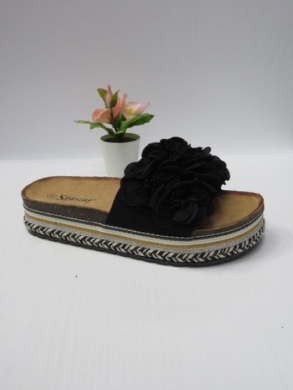 Klapki damskie na płaskim (36-41) CK253 BLACK
