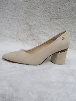 Czółenki damskie na obcasie (36-41) NS316 BEIGE