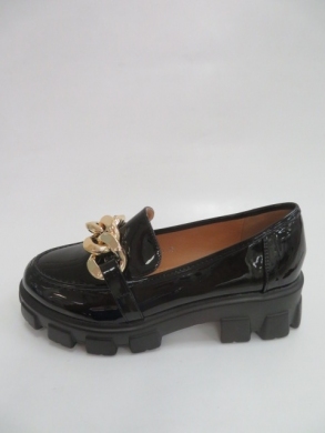 Mokasyny damskie na koturnie (36-41) 6861 BLACK
