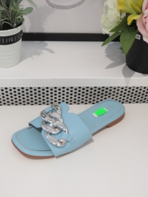 Klapki damskie na płaskim (36-41) 55-116 BLUE