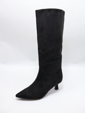Kozaki damskie na szpilce (36-41) DMLM9660 BLACK
