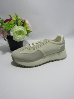 Buty sportowe damskie na płaskim (36-41) HZ312 BEIGE