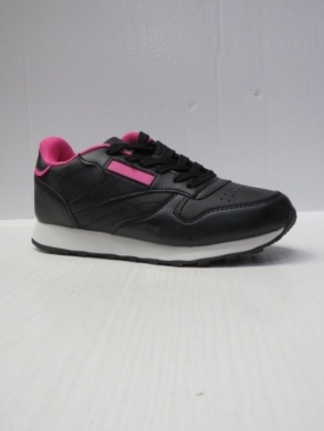 Buty sportowe damskie na płaskim (36-41) 88128 BLACK/PEACH