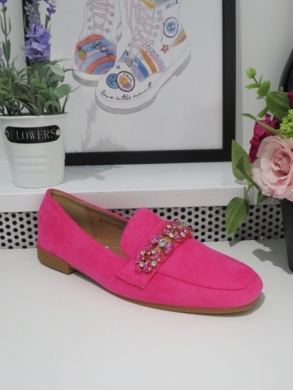 Mokasyny damskie na płaskim (36-41) 7137 FUCHSIA