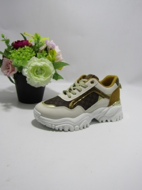 Sneakersy damskie (36-41) AB922 WH/BROWN