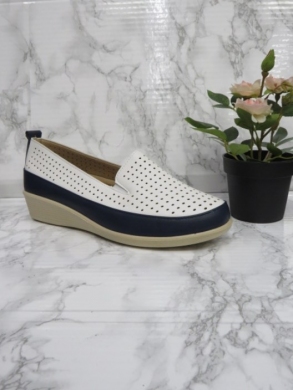Półbuty damskie na koturnie (39-43) DTB3-07 WHITE/BLUE