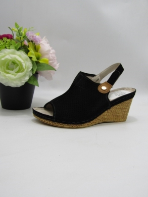 Sandały damskie na koturnie (36-41) 7AA225 BLACK