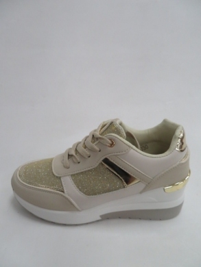Buty sportowe damskie na koturnie (36-41) 030 BEIGE