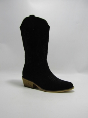 Kozaki damskie ocieplane na obcasie (36-41) 6033 BLACK