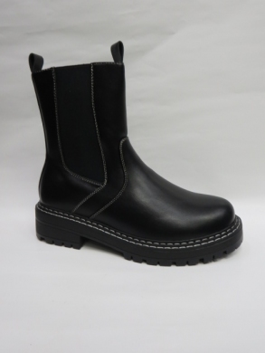 Botki damskie ocieplane na płaskim (36-41) F82813 BLACK
