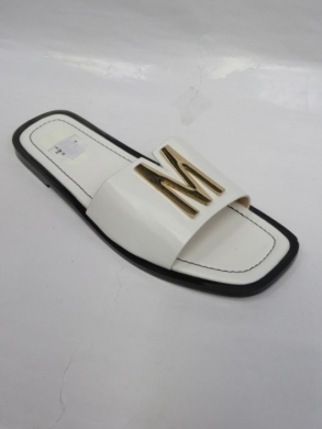 Klapki damskie na płaskim (36-41) HM5007 WHITE