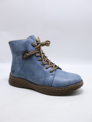 Botki damskie ocieplane na płaskim (36-42) SG968-3 BLUE
