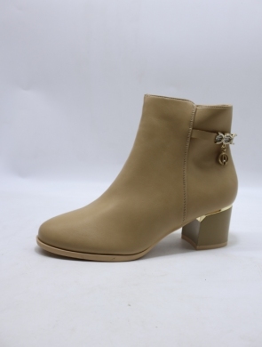 Botki damskie ocieplane na obcasie (36-41) DX2309 KHAKI