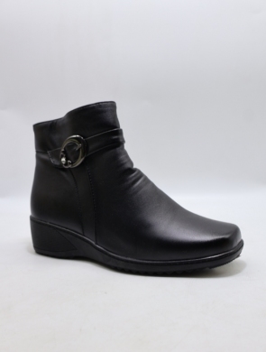 Botki damskie ocieplane na koturnie (39-43) B03T BLACK