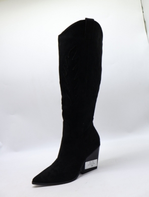 Kozaki damskie na obcasie (36-41) 8675A BLACK