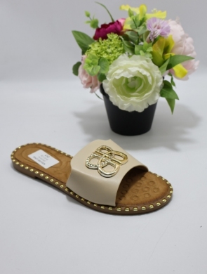 Klapki damskie na płaskim (36-41) DM100 BEIGE
