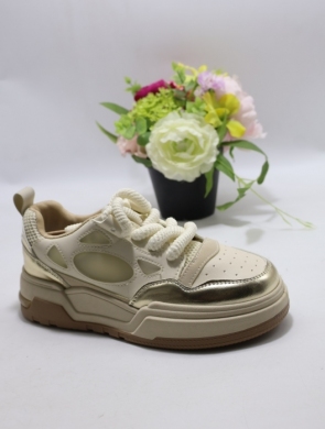 Buty sportowe damskie na płaskim (36-41) 7566 BEIGE