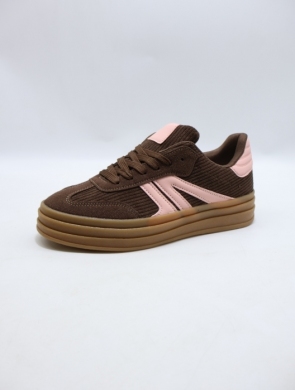 Buty sportowe damskie na płaskim (36-41) C3902 BROWN