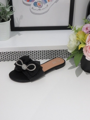 Klapki damskie na płaskim (36-41) 5066 BLACK