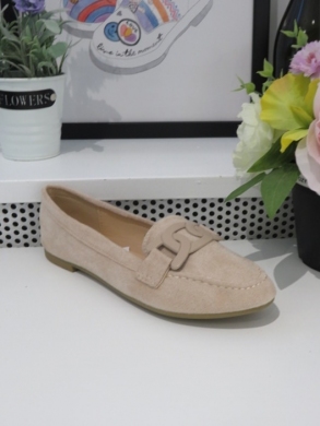 Mokasyny damskie na płaskim (36-41) B2211 BEIGE