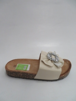Klapki damskie na płaskim (36-41) 8054 BEIGE