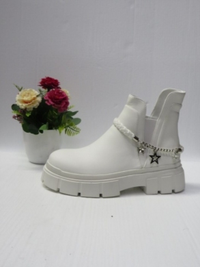 Botki damskie na płaskim (36-41) 8572A WHITE