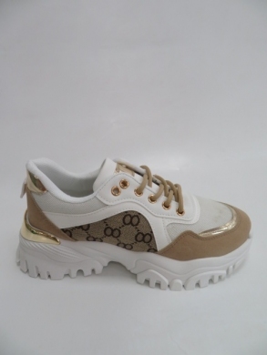 Sneakersy damskie niskie (36-41) AB881 WH/BEIGE