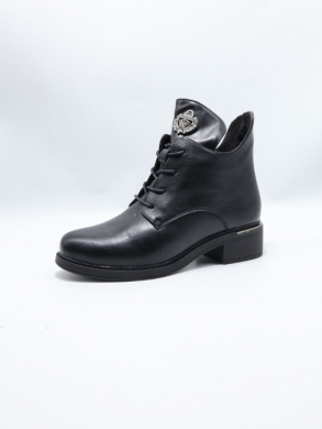 Botki damskie ocieplane na obcasie (36-41) SG726-1 BLACK