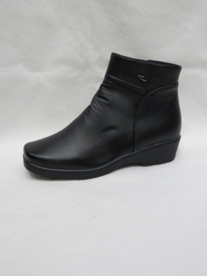 Botki damskie ocieplane na koturnie (36-42) 2206 BLACK