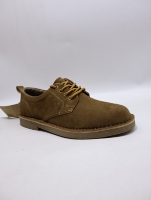Półbuty męskie (40-45) B-601 CAMEL/SKÓRA