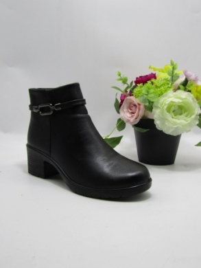 Botki damskie ocieplane na obcasie (36-42) 7115-1 BLACK