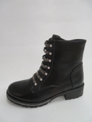 Botki damskie jesienne na płaskim (36-41) 106P BLACK