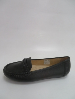 Mokasyny damskie na płaskim (36-41) 16-890 BLACK