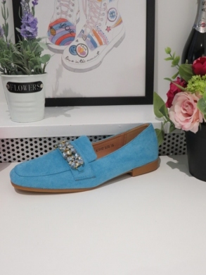 Mokasyny damskie na płaskim (36-41) 7137 BLUE