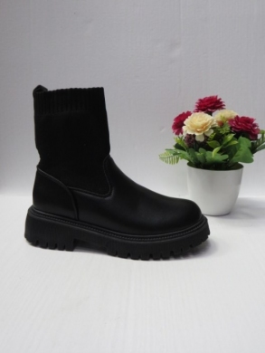 Botki damskie na płaskim (36-41) 8992 BLACK