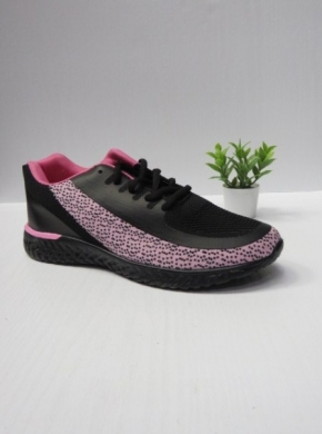 Buty sportowe damskie na płaskim (36-41) D3-218 BLACK/PINK