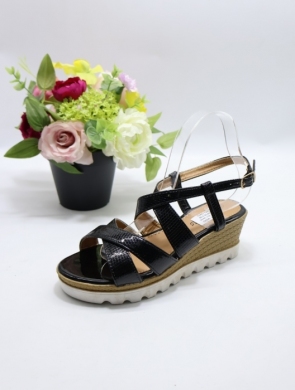 Sandały damskie na koturnie (36-41) 88-6 BLACK