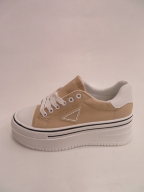 Trampki damskie na koturnie (36-41) AB972 BEIGE