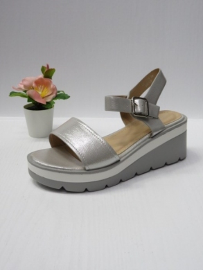 Sandały damskie na koturnie (36-41) B-9060 SILVER