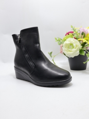 Botki damskie ocieplane na koturnie (36-41) JQ7008 BLACK
