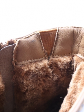 Botki damskie ocieplane na obcasie (36-41) 61722 CAMEL