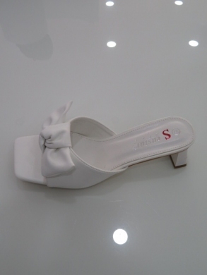 Klapki damskie na obcasie (36-41) T388 WHITE